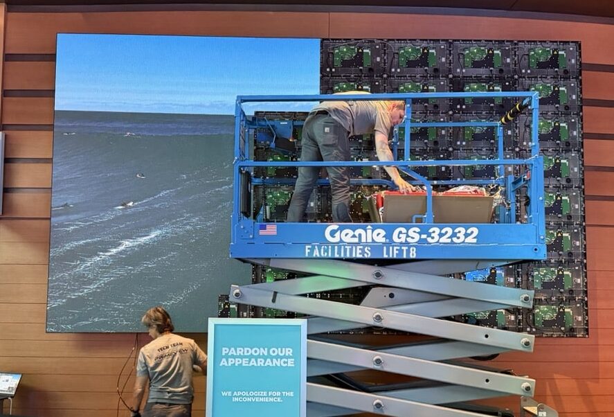 oceans casino resort large-format LED display designed for marketing